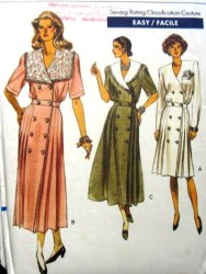 7723 VOGUE PLEAT INSET WAISTBAND STRAIGHT- A-DRESS PATTERN 8-12 OR 14-18 CHOICE UNCUT